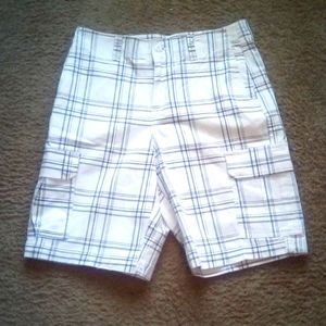 George Men Plaid Shorts Golf Paint Size 30